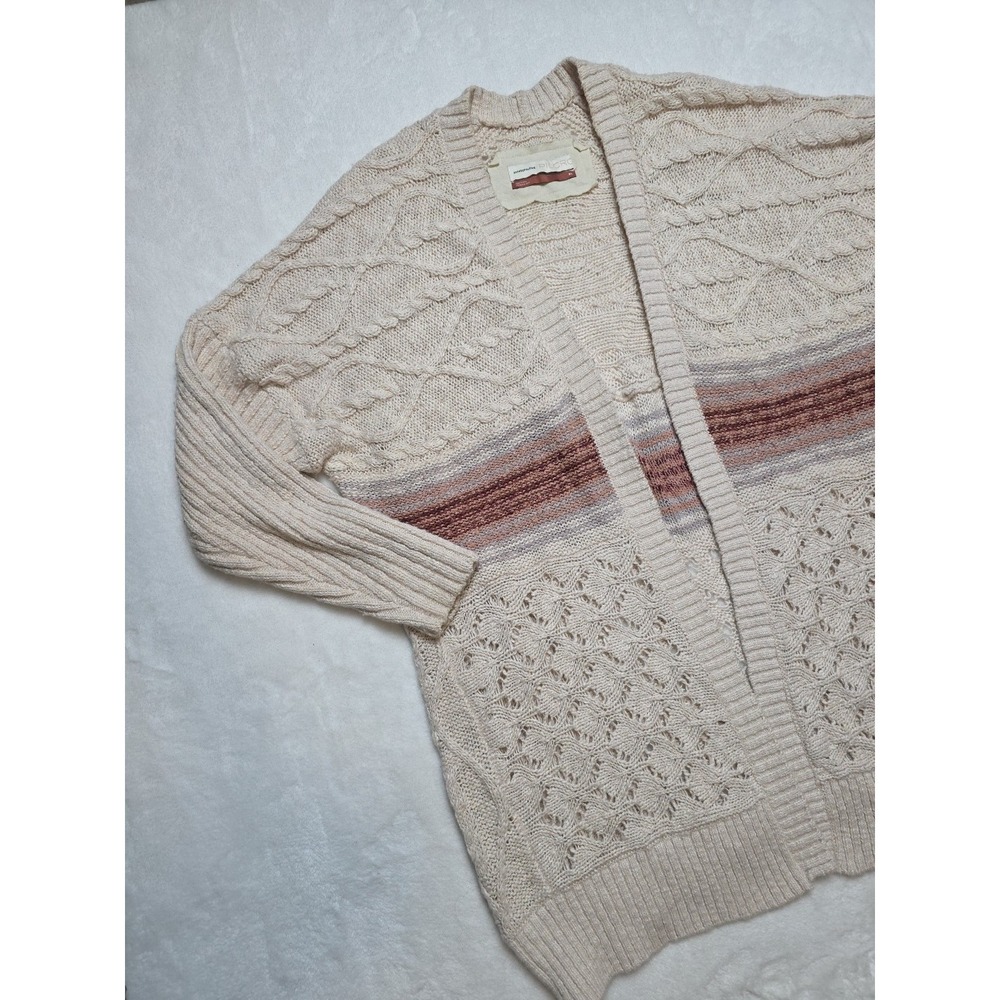 Anthropolgie PILCRO‎ Jemma Cable Knit Open Cardigan Sweater Size M/L Cottagecore
